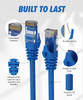 Cat6 Ethernet Cable 75 ft - RJ45 LAN UTP CAT 6 Network Cord Patch Long Internet Cable - 75 Feet - Blue