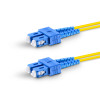 2m (7ft) SC UPC to SC UPC Duplex OS2 Single Mode PVC (OFNR) 2.0mm Fiber Optic Patch Cable