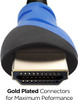 HDMI Cable 75 FEET, V1.4 Ultra-High Speed Supports Ethernet Audio Return (ARC) Bandwidth up to 18Gbps 3D HD 1080p Ready 75ft Braided Nylon Cable Cord Gold Plated Blue