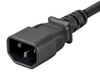 Power Cord 2' IEC 60320-C14 to IEC 60320-C13 18 AWG, Black