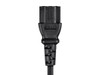 IEC 60320 C14 to IEC 60320 C13 18AWG 10A/1250W 3-Prong SVT Black, 4ft