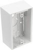 Surface Mount Backbox Single Gang White, Box Depth Is 1.89 Inches