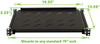 4-Post Sliding Server Shelf Cold Rolled Steel Black Venting Adjustable 350mm Depth 7.5 lbs, Rack Mount, 1U(1RU)