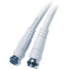 RG-6   6' Patch Cable White Jacket, Molded (Gold Contact)