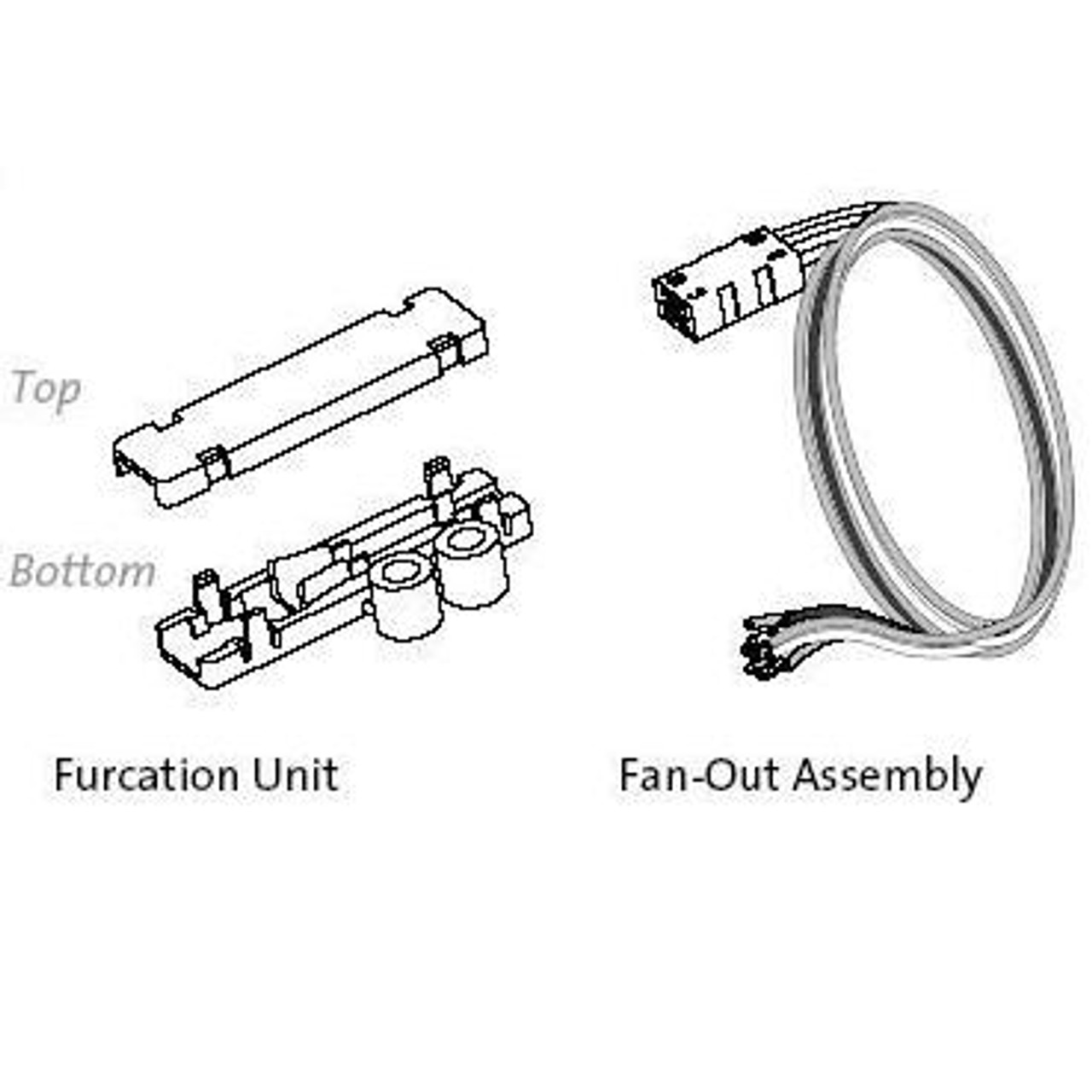 Fan Out Kit for Fiber Optic, 12 buffer tube, 25" Corning