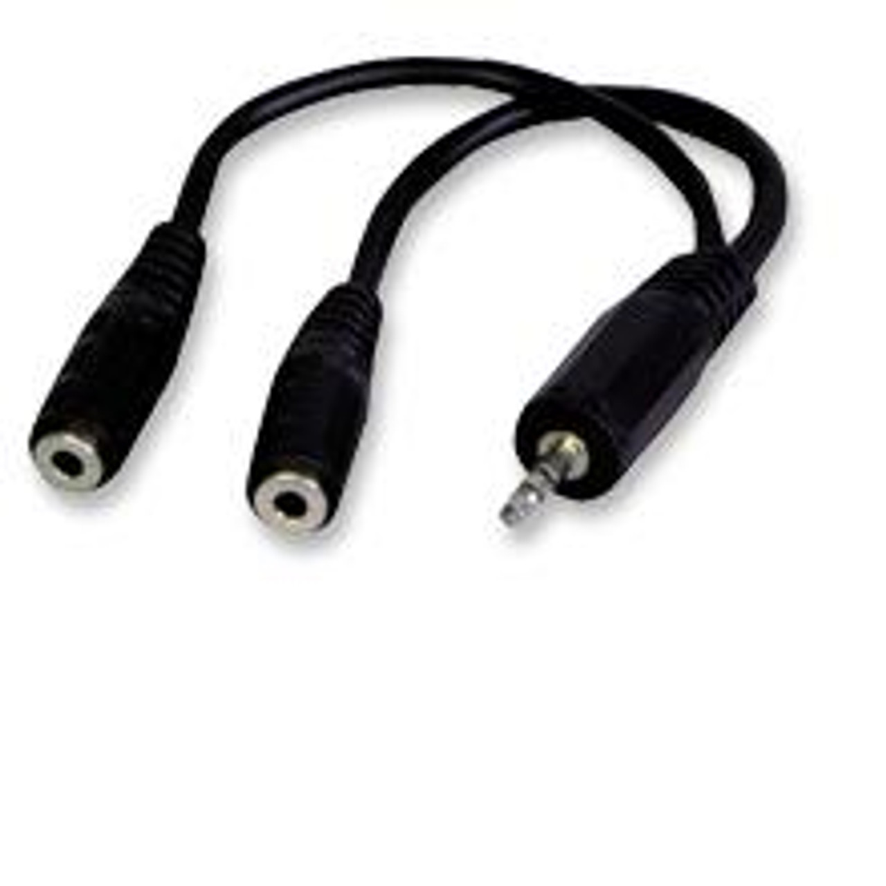 Stereo 3.5mm Y Cable 6" 1 Male To 2 Females