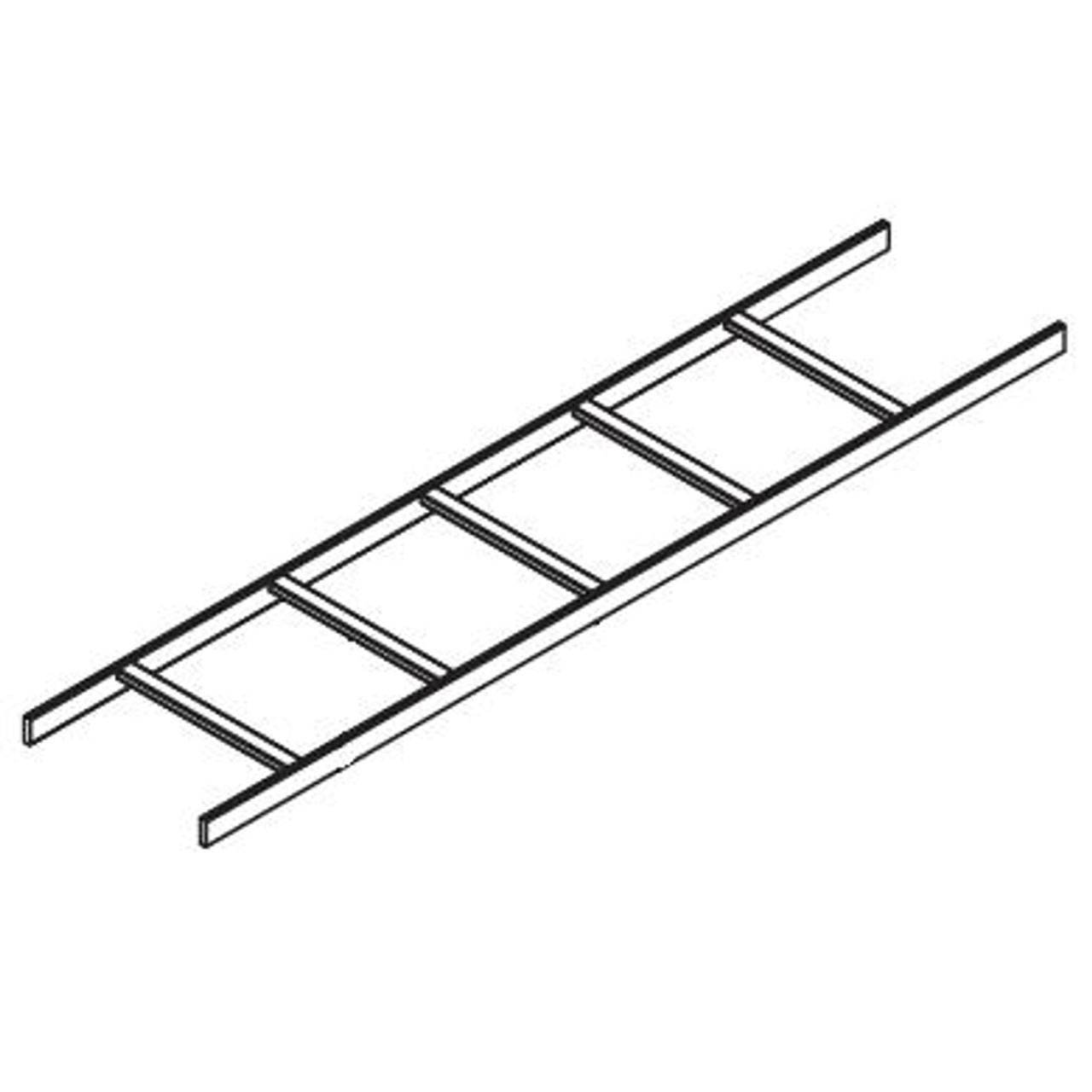 Ladder Rack 10' Long x 12" Wide , Black, Hoffman LSS12BLK