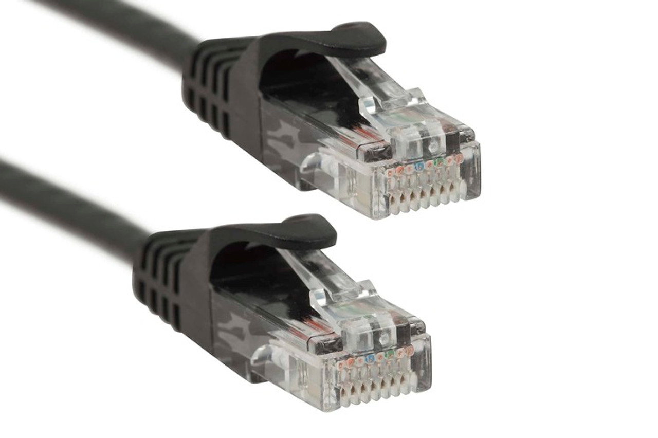 UTP 3' CAT5E Black Patch Cable With Ferrari Boots 568B