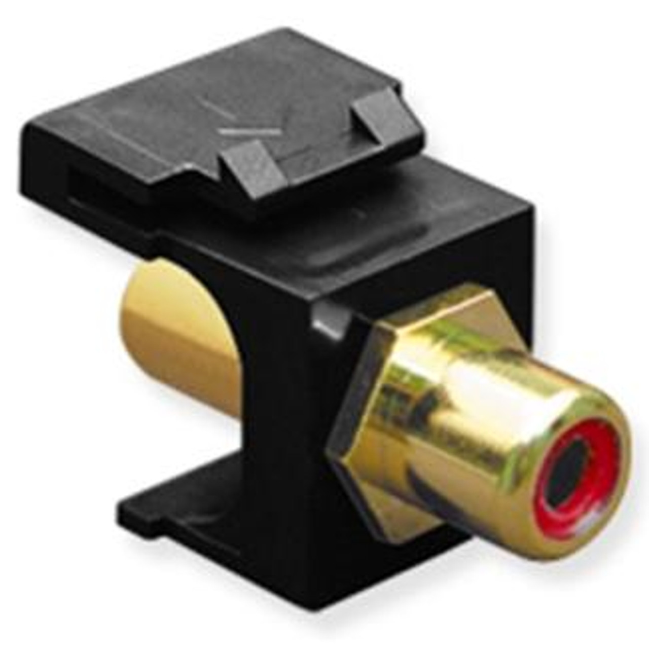 RCA Jack Red, F/F Gold Plated, For Black Face Plate