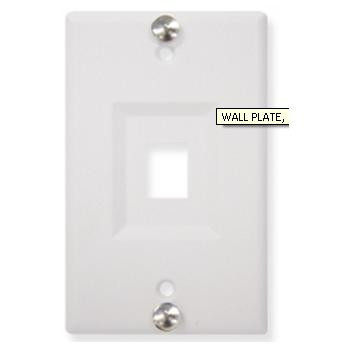 Phone Wall Inset Face Plate Recessed for wall mount phone UNLOADED White - CableMaster.com