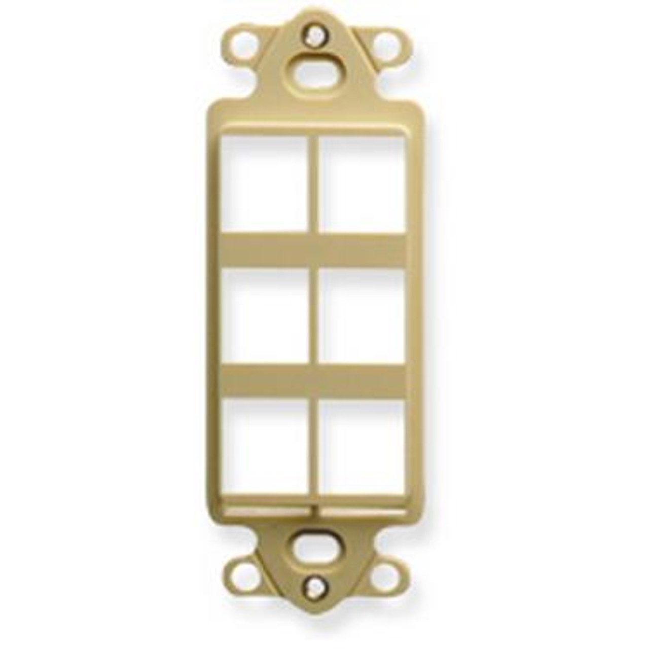 Decora Insert 6-Port Keystone Ivory - CableMaster.com