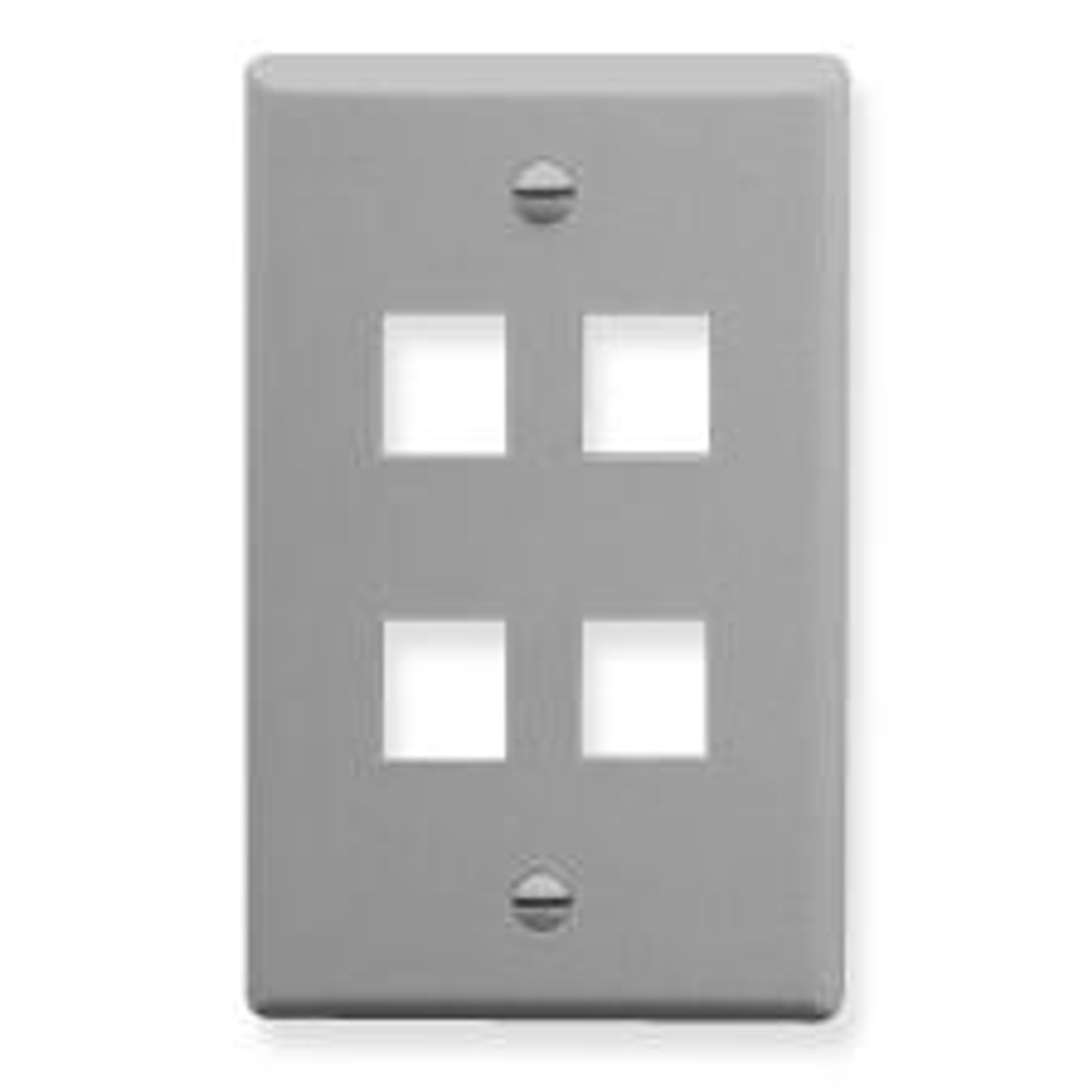 Face Plate 4 Port Gray ICC