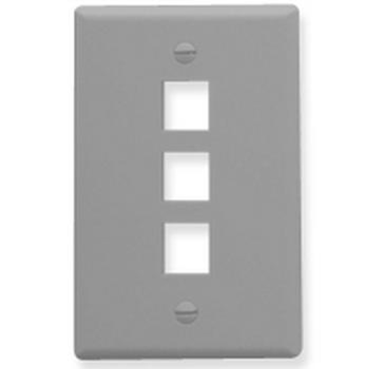 Face Plate 3 Port Gray ICC