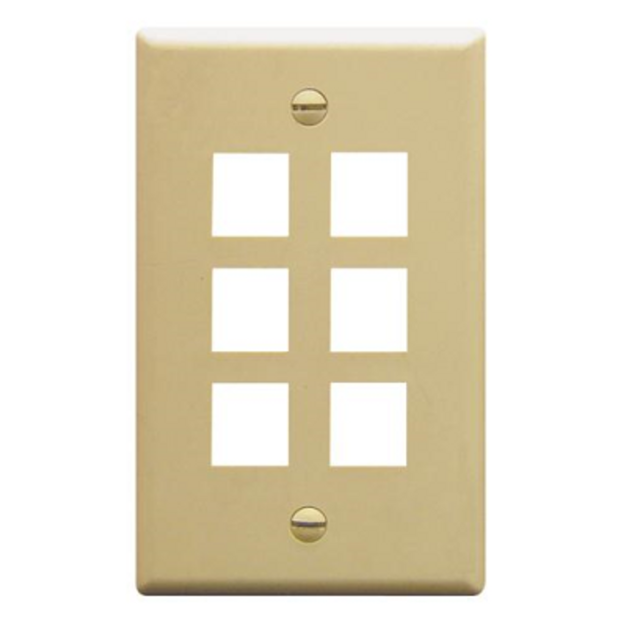Face Plate 6 Port Ivory ICC