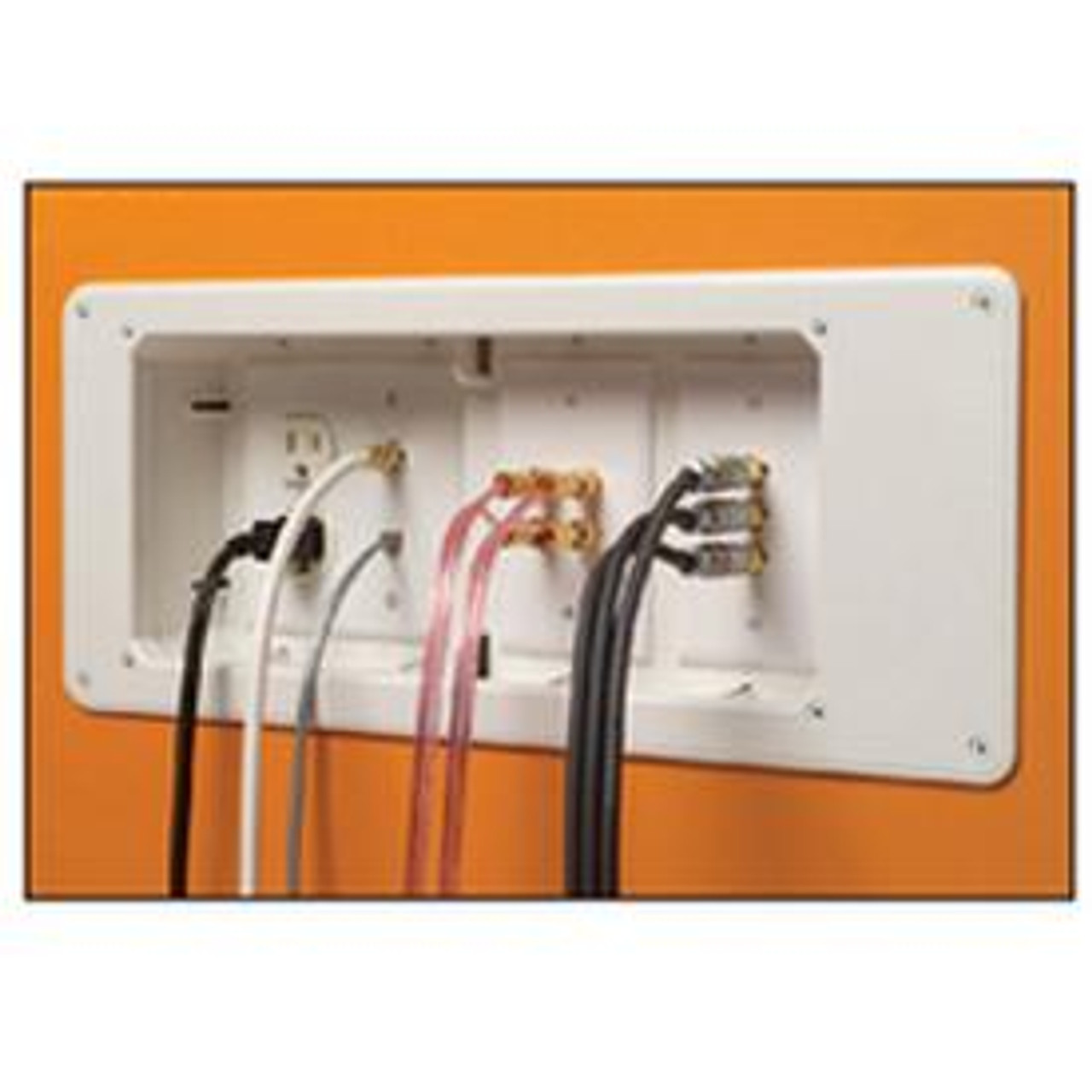 Mounting Box For TV 4-Gang Power & Low Voltage Recessed