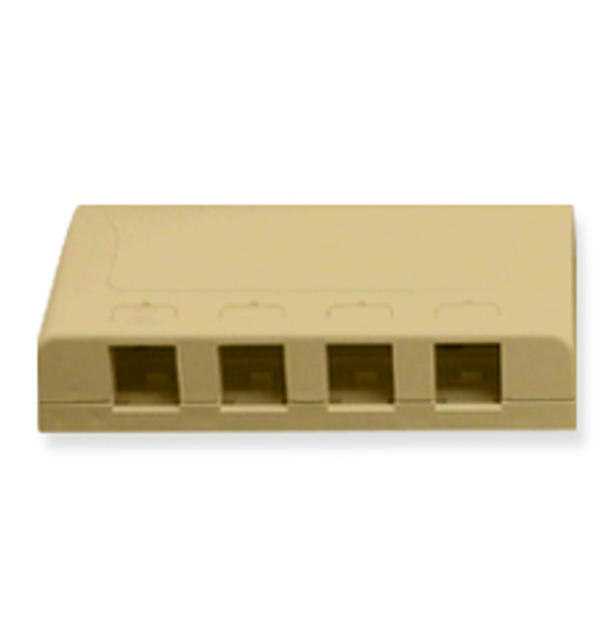 Surface Mount Box 4 Hole Ivory (Elite style)