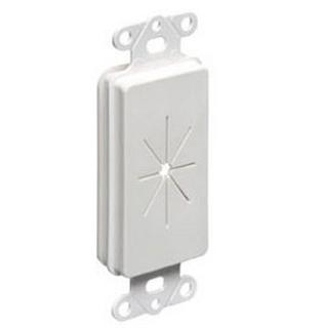 Decora Insert With Slotted Cover Plastic 1-Gang White