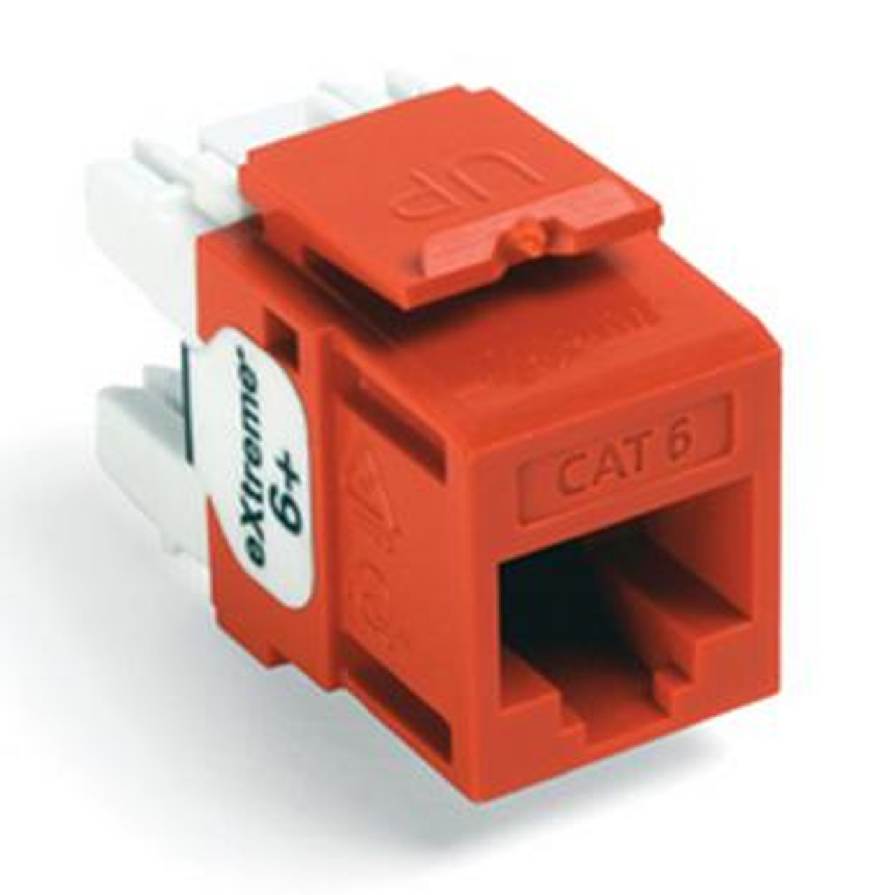 Jack Cat6+ eXtreme Orange 180° RJ45 8P8C Leviton