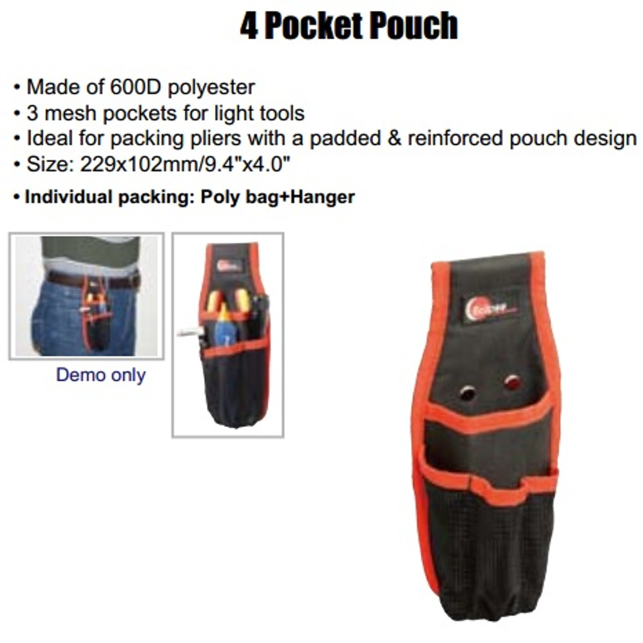 Pouch, 4 pocket pouch