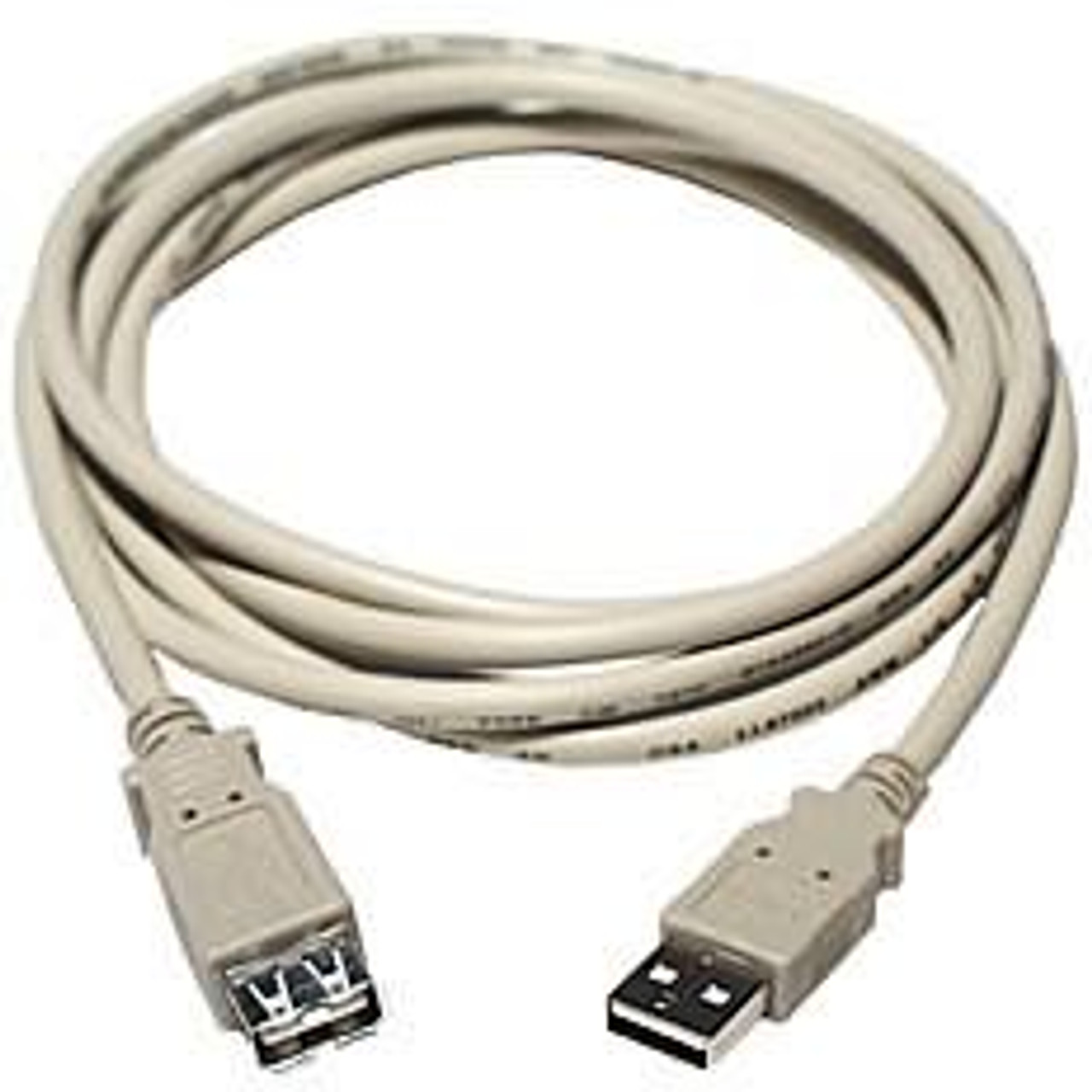 USB Cable 3' AA Male-to Female Extension, Ivory