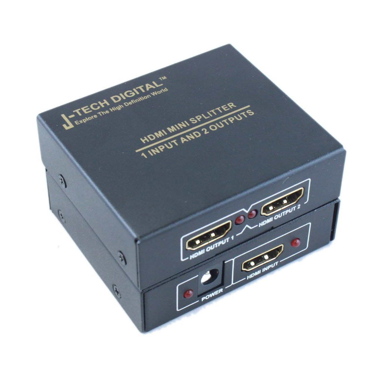 Digital JTD-MINI-1x2SP 2 Port 1X2 Powered Hdmi Super Mini Splitter for Full Hd 1080P with 3D Capability