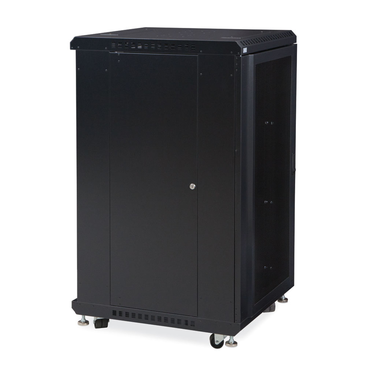 22U LINIER® Server Cabinet - Convex/Vented Doors - 24" Depth