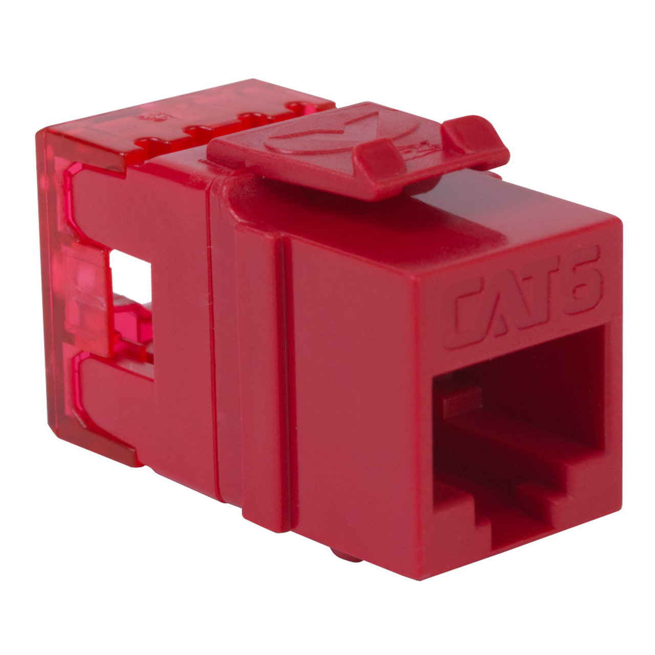 CAT6 RJ45 Keystone Jack for HD Style - Red