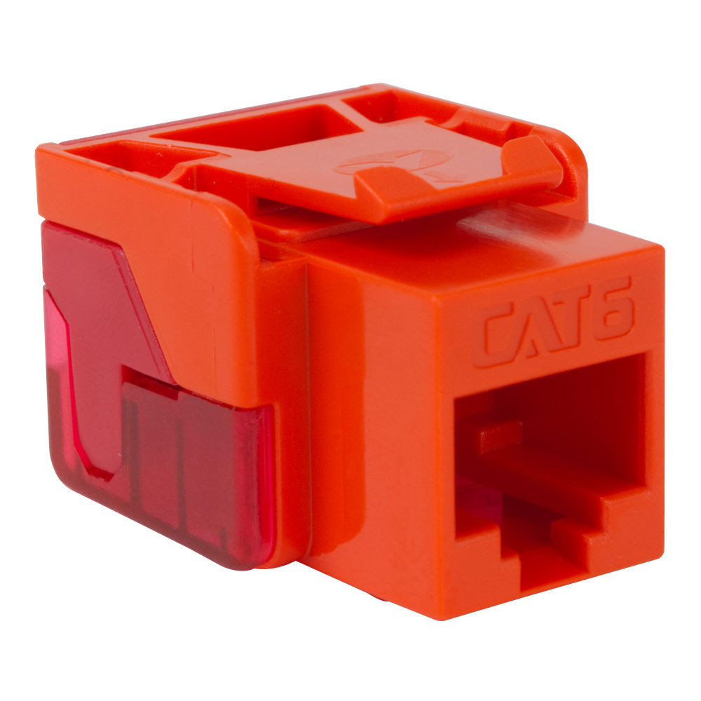 CAT6 RJ45 Keystone Jack for EZ® Style - Orange - CableMaster.com