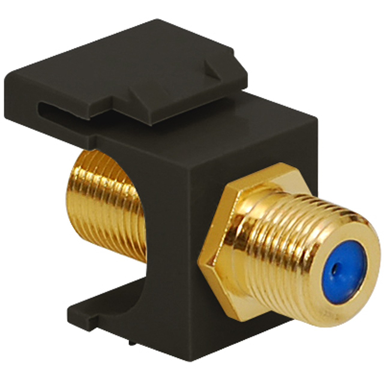 3 GHz F-Type Modular Jack with Gold Plated Connector in HD Style - Black