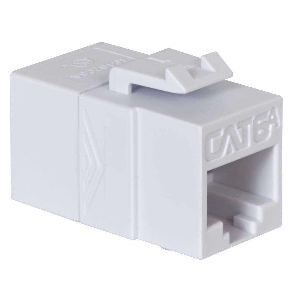 CAT6A RJ45 Keystone Coupler for HD Style White