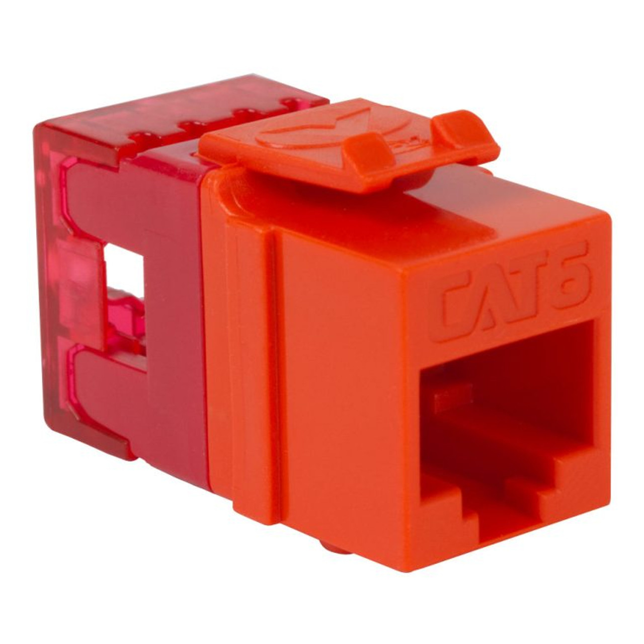 CAT6 RJ45 Keystone Jack for HD Style-Orange - 25-Pack