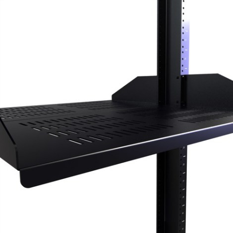 30″ Deep Vented Double-Sided Rack Shelf in 3 RMS - CableMaster.com