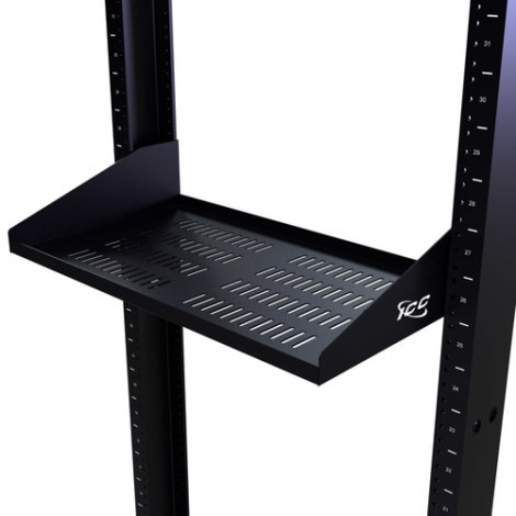 15″ Deep Vented Single-Sided Rack Shelf in 3 RMS - CableMaster.com