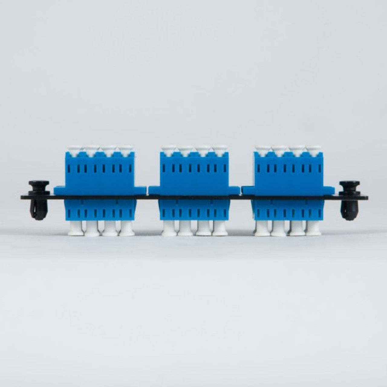 Classic LC-LC Fiber Optic LGX Compatible Adapter Panel with Blue Singlemode Adapters for 24 Fibers