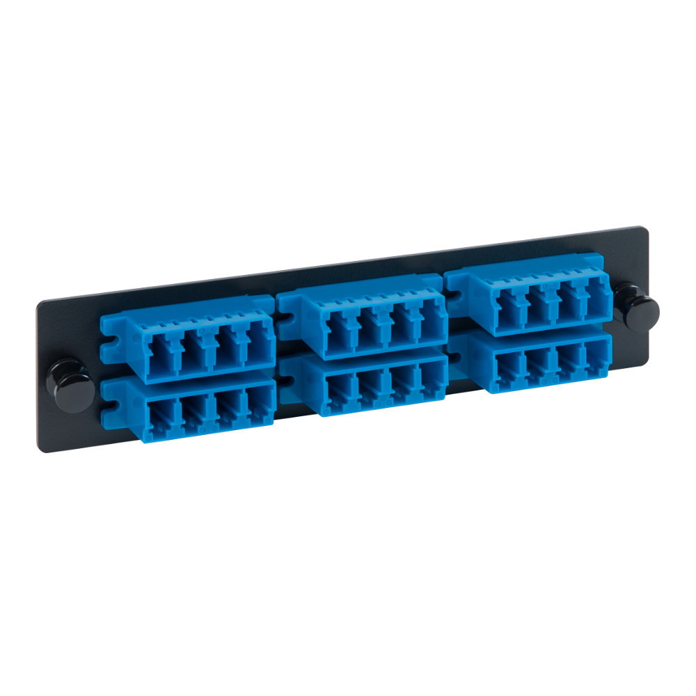 Classic LC-LC Fiber Optic LGX Compatible Adapter Panel with Blue