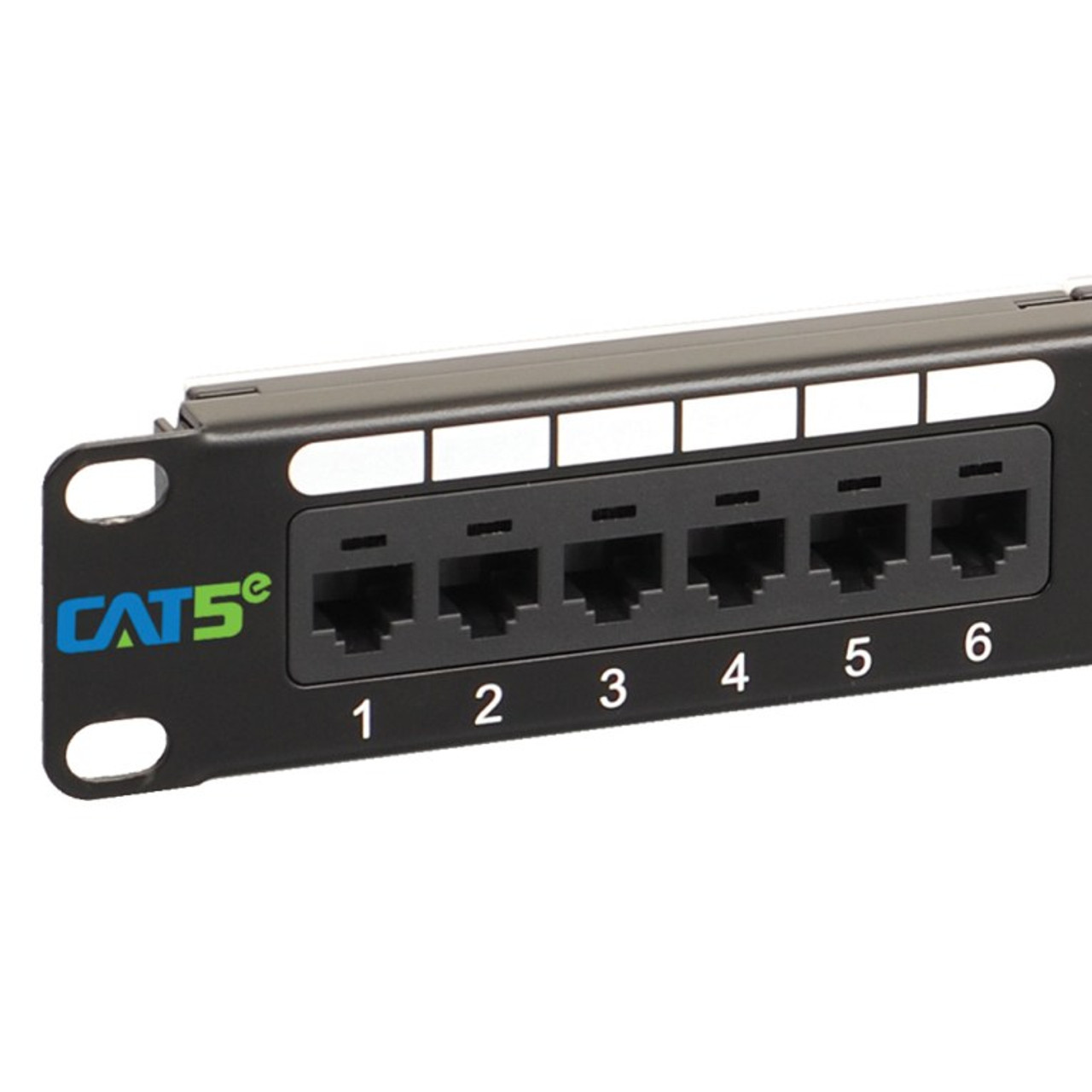 CAT5e Patch Panel with 24 Ports and 1 RMS in 6-Pack