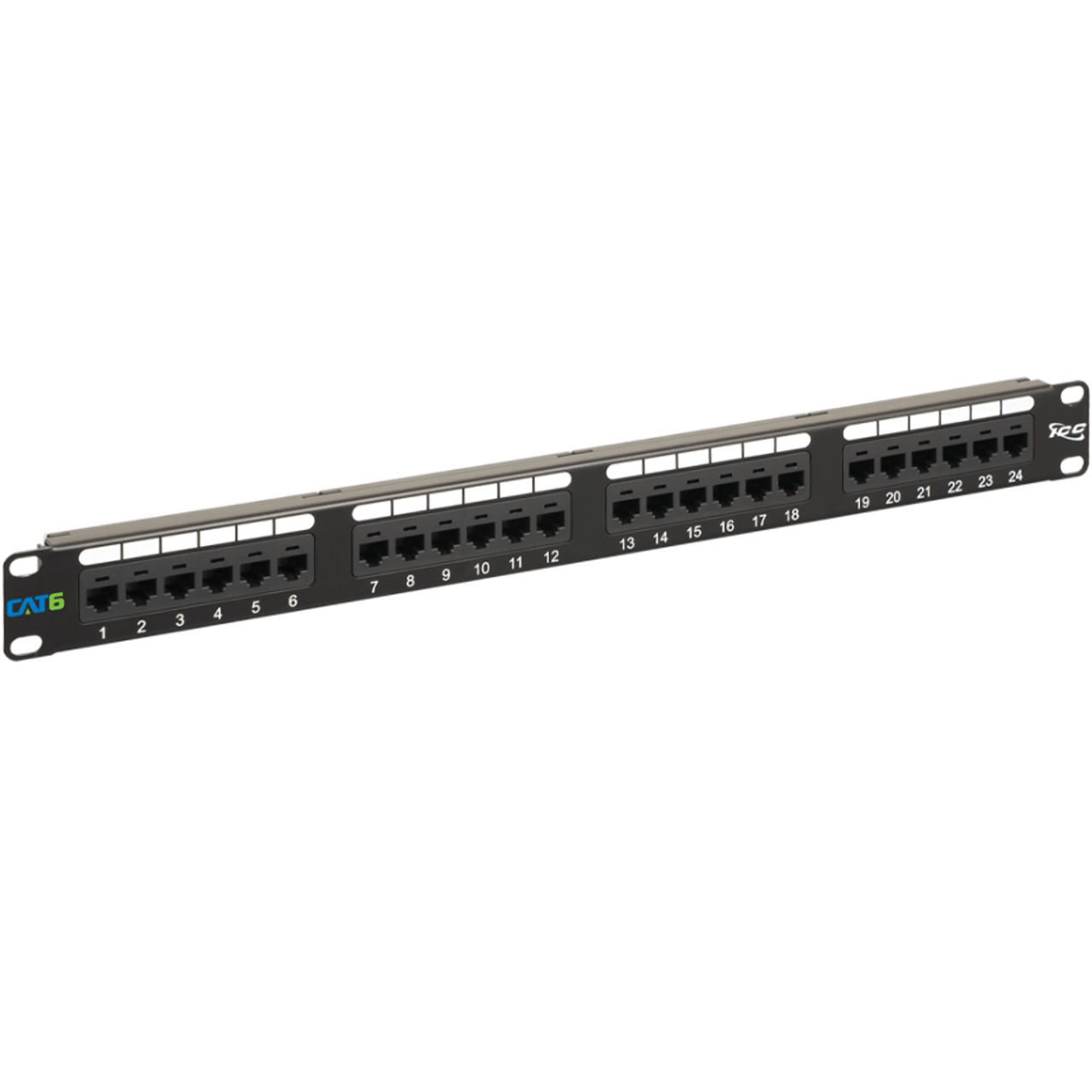 CAT6 Patch Panel with 24 Ports and 1 RMS in 6-Pack