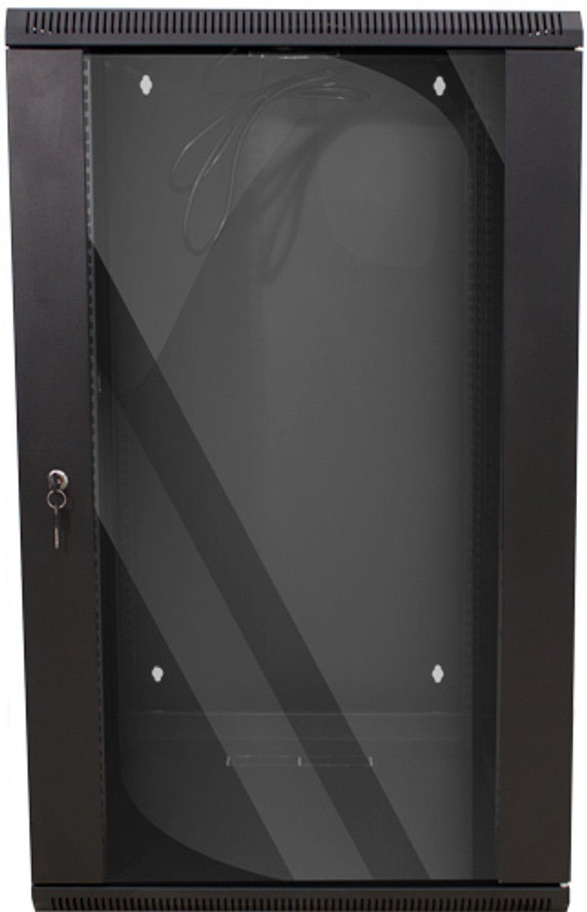 20U Wall Mount Swing Out Enclosure, Black