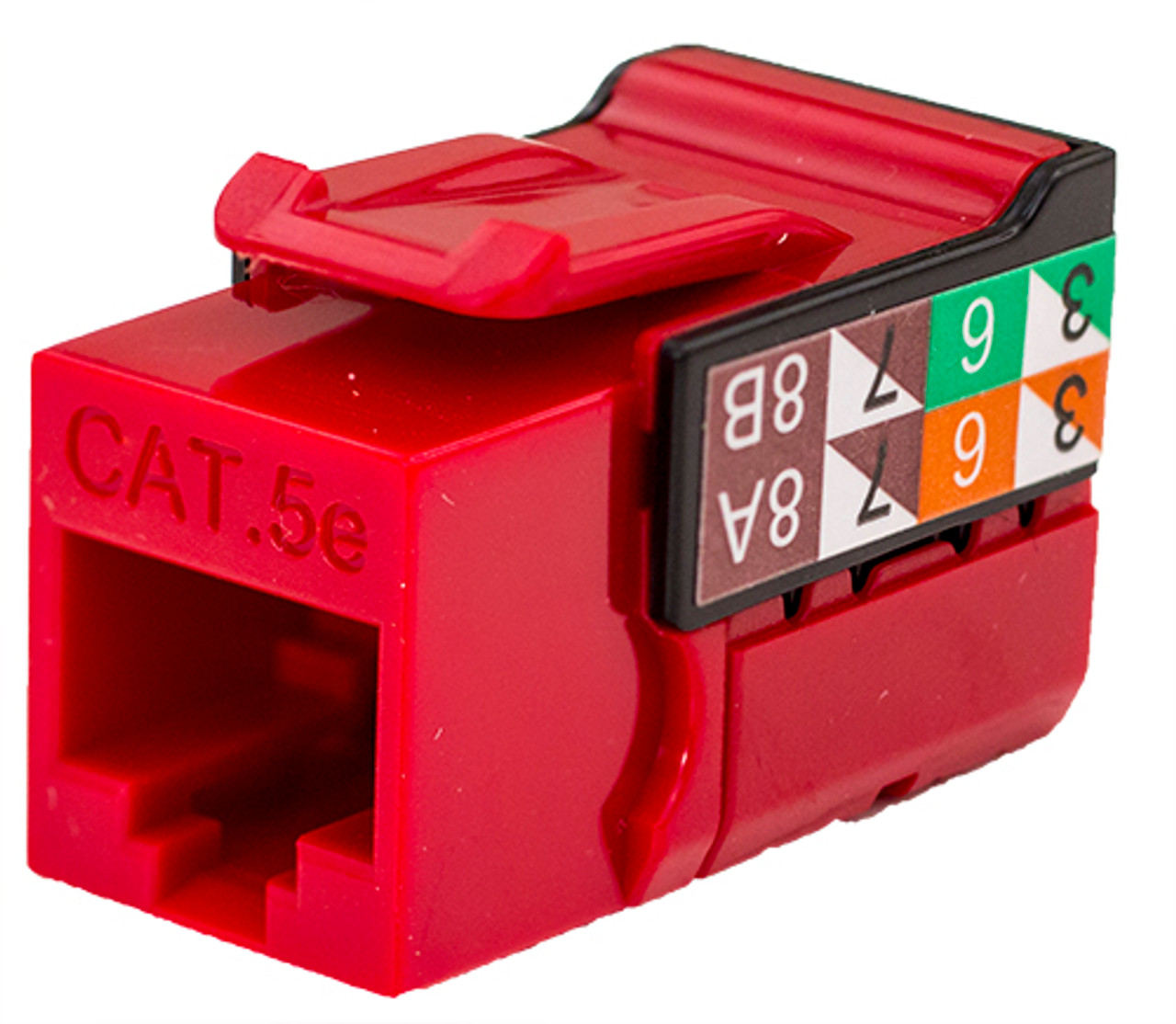 CAT5E Data Grade Keystone Jack, RJ45, 8×8, Terminate These Jacks with our I-Punch Tool