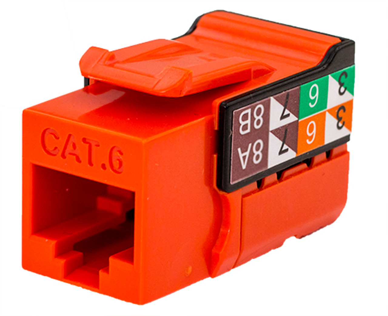 CAT6 Data Grade Keystone U-Jack, RJ45 90° 8×8. Save Time Terminate This Jack with our I-Punch Tool