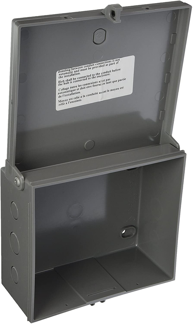Arlington EB1212BP Heavy-Duty Non-Metallic Enclosure Box with Removable Back Plate