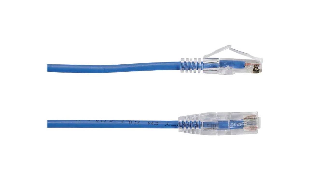 Black Box 10ft Slim-Net CAT6A Blue 28AWG 500Mhz UTP Snagless Patch Cable