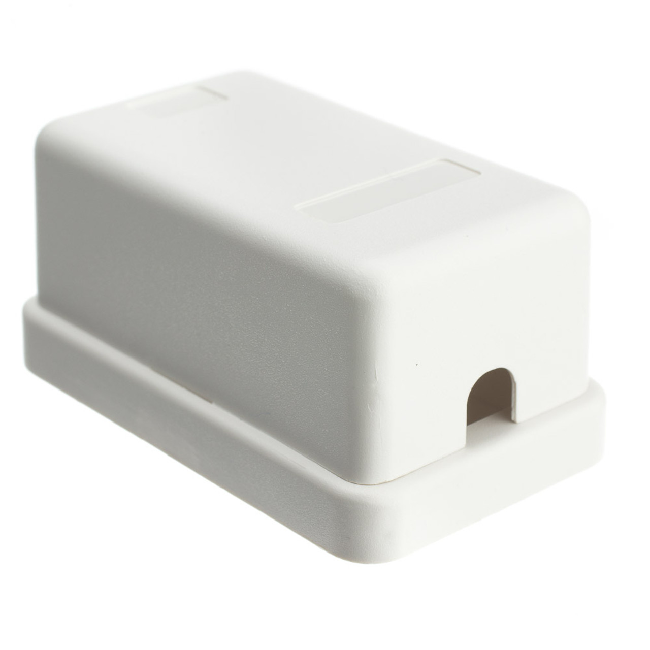 Vertical Cable 1 Port White Keystone Surface Mount Box