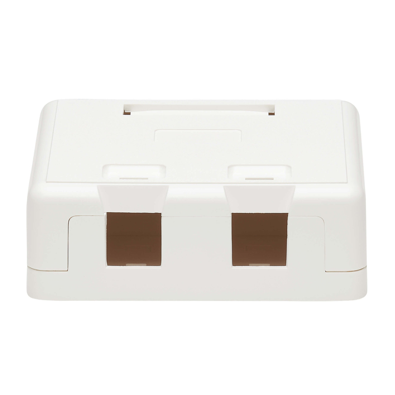 Surface-Mount Box for Keystone Jacks - 2 Ports, White