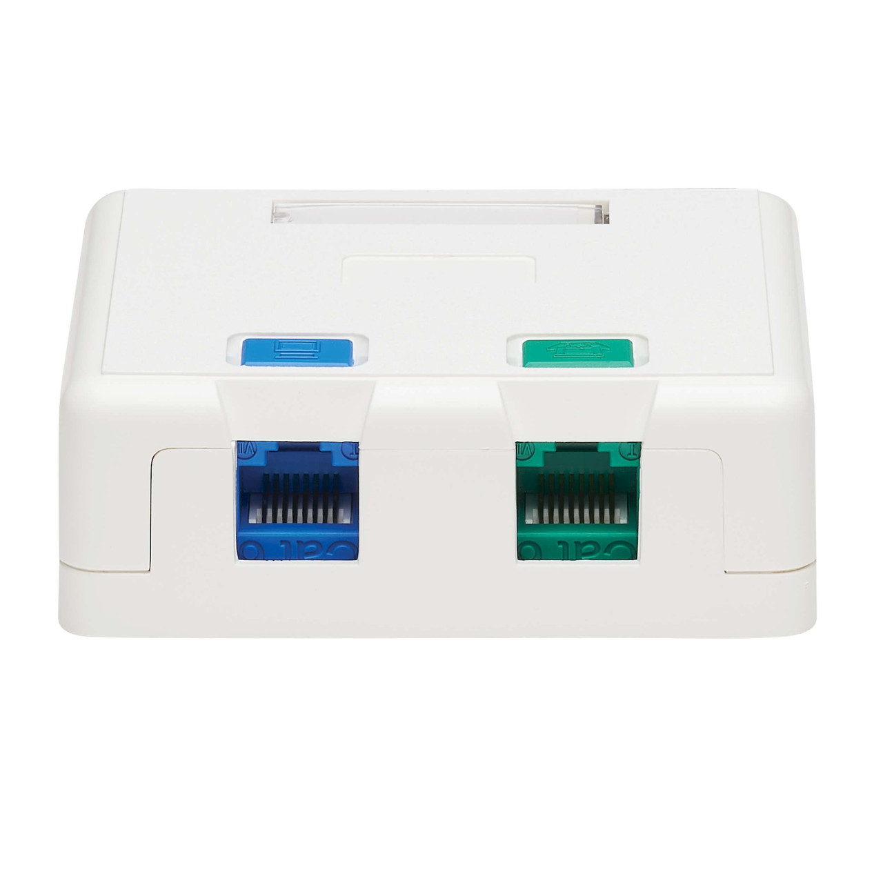 Vertical Cable Surface-Mount Box for Keystone Jacks - 2 Ports, White