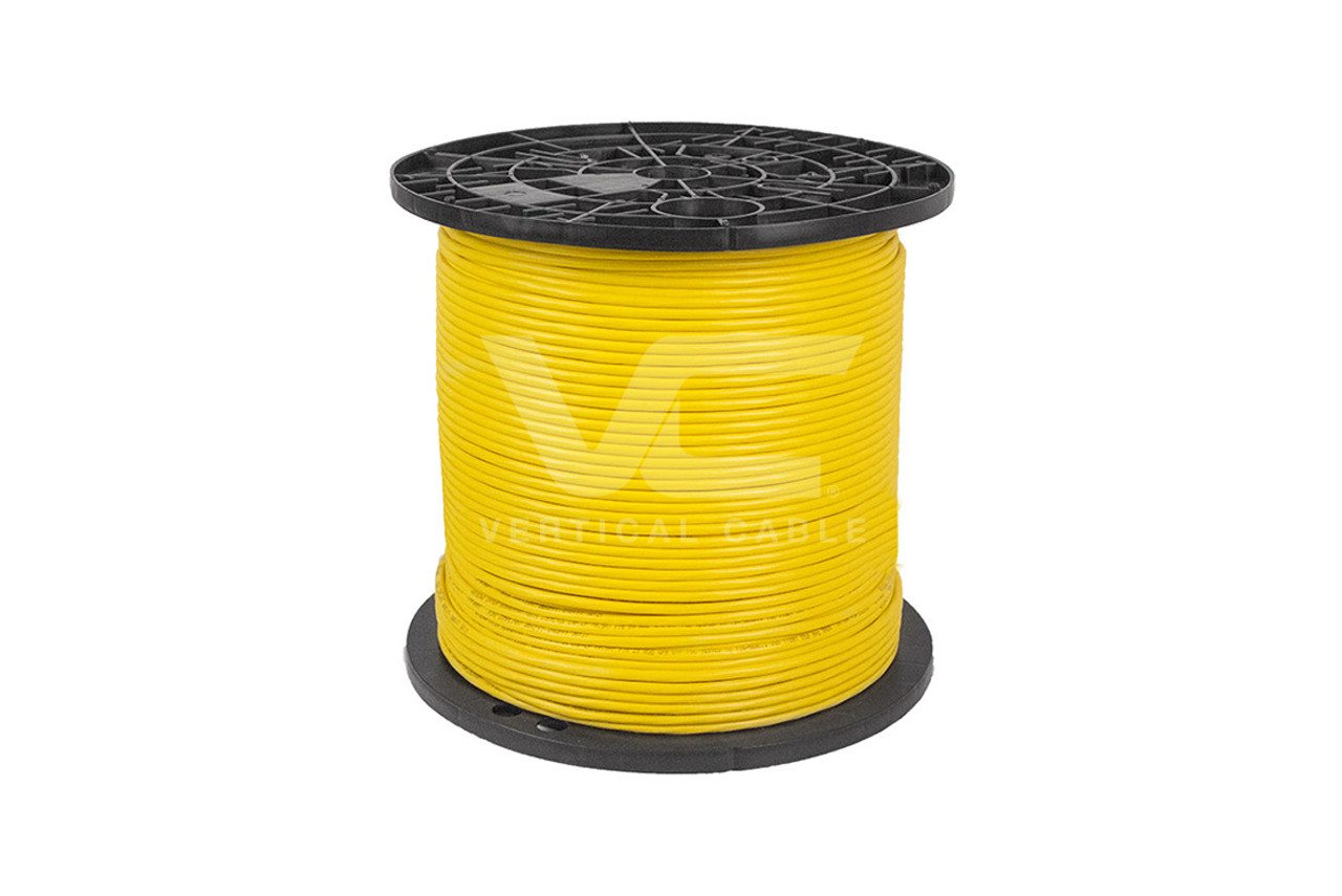 Vertical Cable CAT6A Unshielded with an Overall Plenum Jacket 23 AWG/4 PAIR Solid Bare Copper Conductors 550MHz 1000ft Spool Yellow