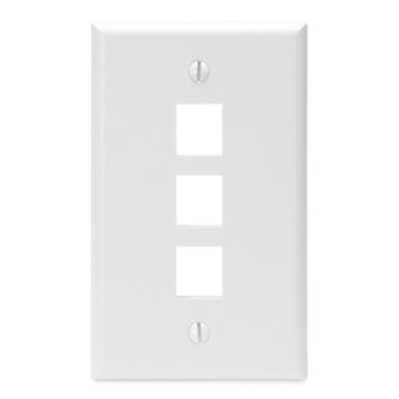 Single-Gang QuickPort Wallplate 3-Port, White
