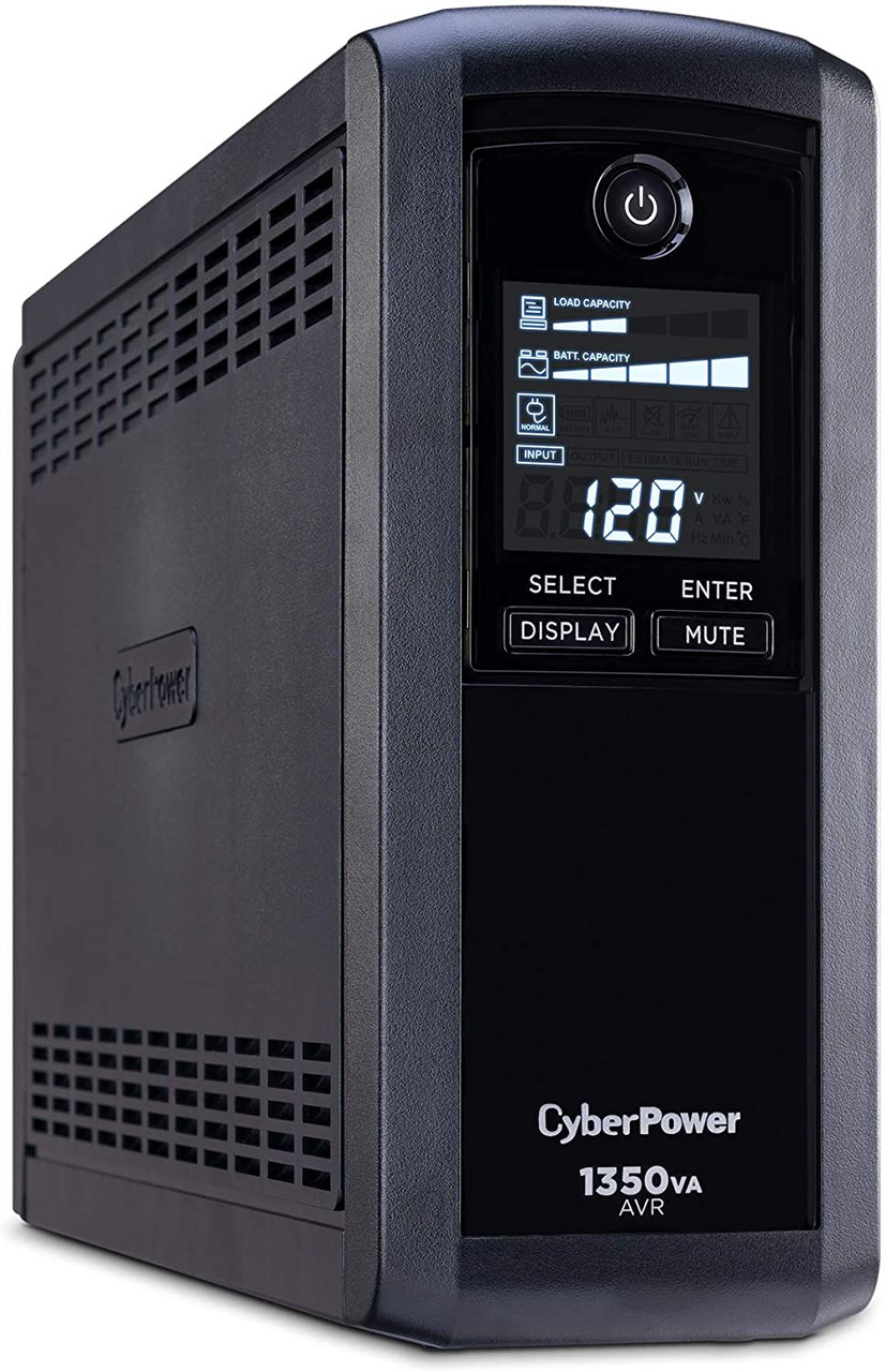 Intelligent LCD UPS System, 1350VA/815W, 10 Outlets, AVR, Mini-Tower