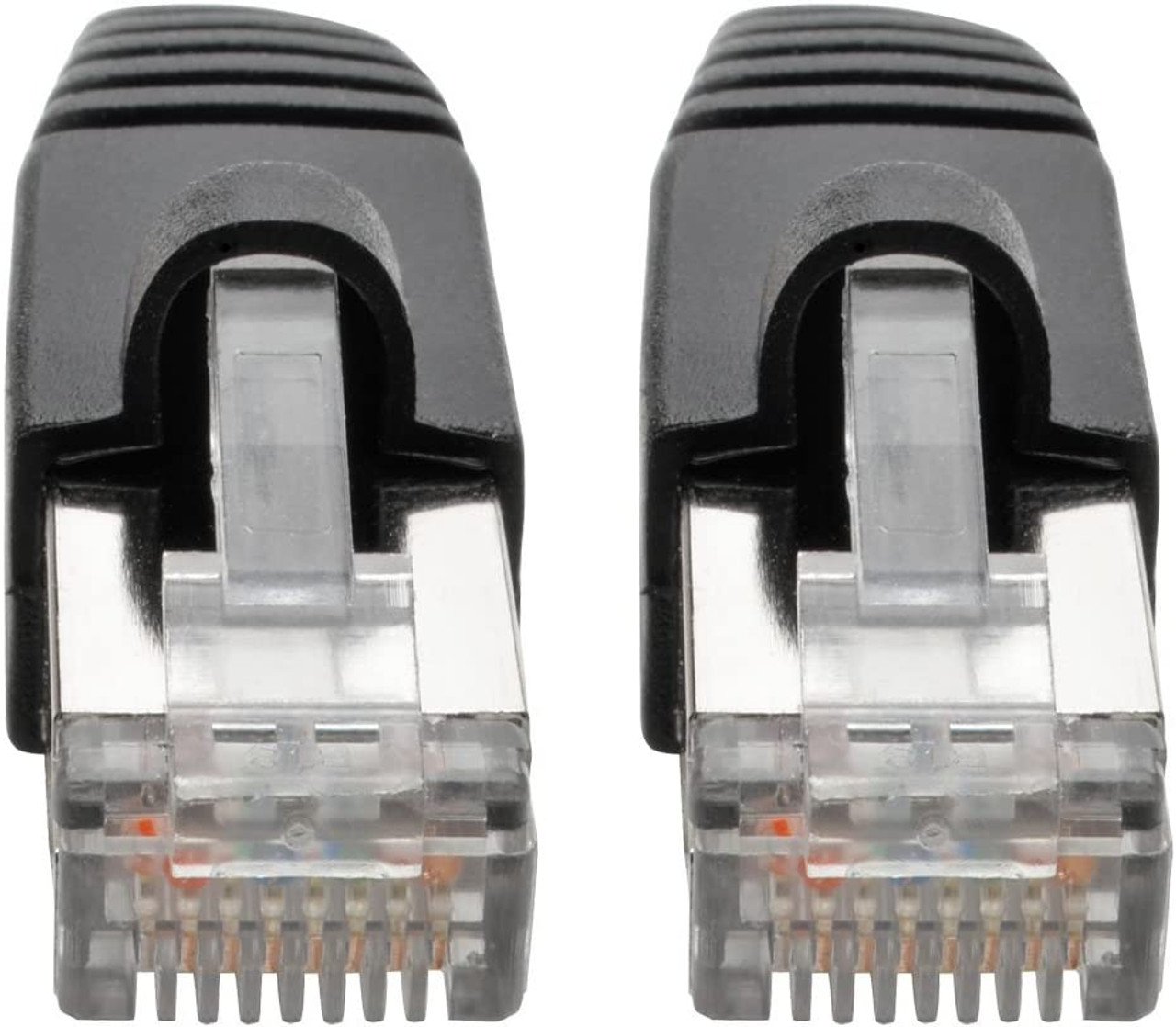 Cat6a Snagless Shielded STP Patch Cable 10G-Certified PoE, Black M/M 25ft