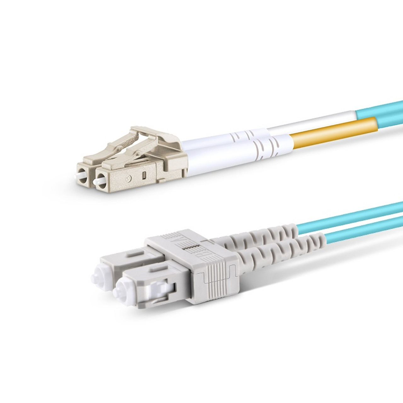 Fiber 10G Aqua 50/125 LC/SC Duplex 7M, (22.96 feet)